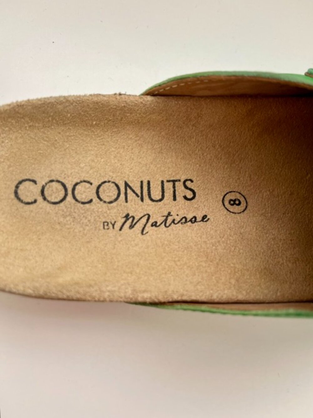 Coconuts by Matisse Green Leather Loafter Mules | Size 8 - Picture 6 of 8